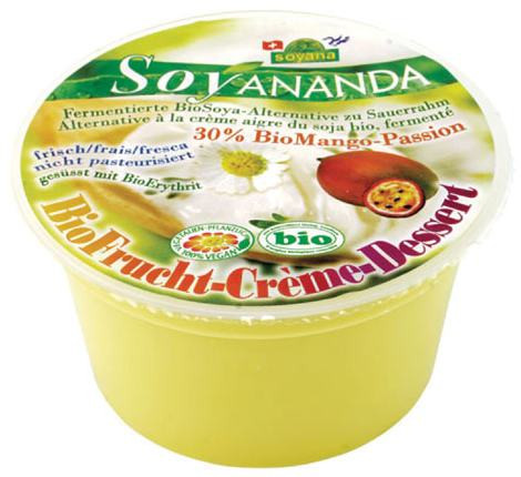 Soyananda organic Fruit Cream Dessert with mango and passion fruit 200g