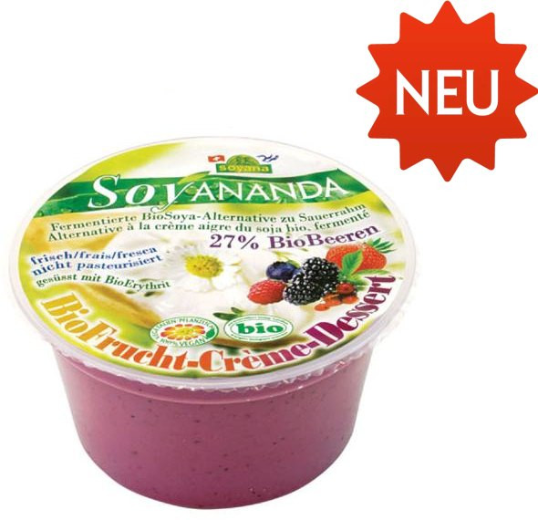 Soyananda organic Fruit Cream Dessert with berries 200g
